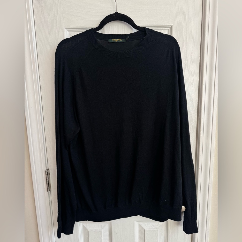 TOM JAMES Silk Cashmere Blend Men's Crewneck Sweater Size XL
